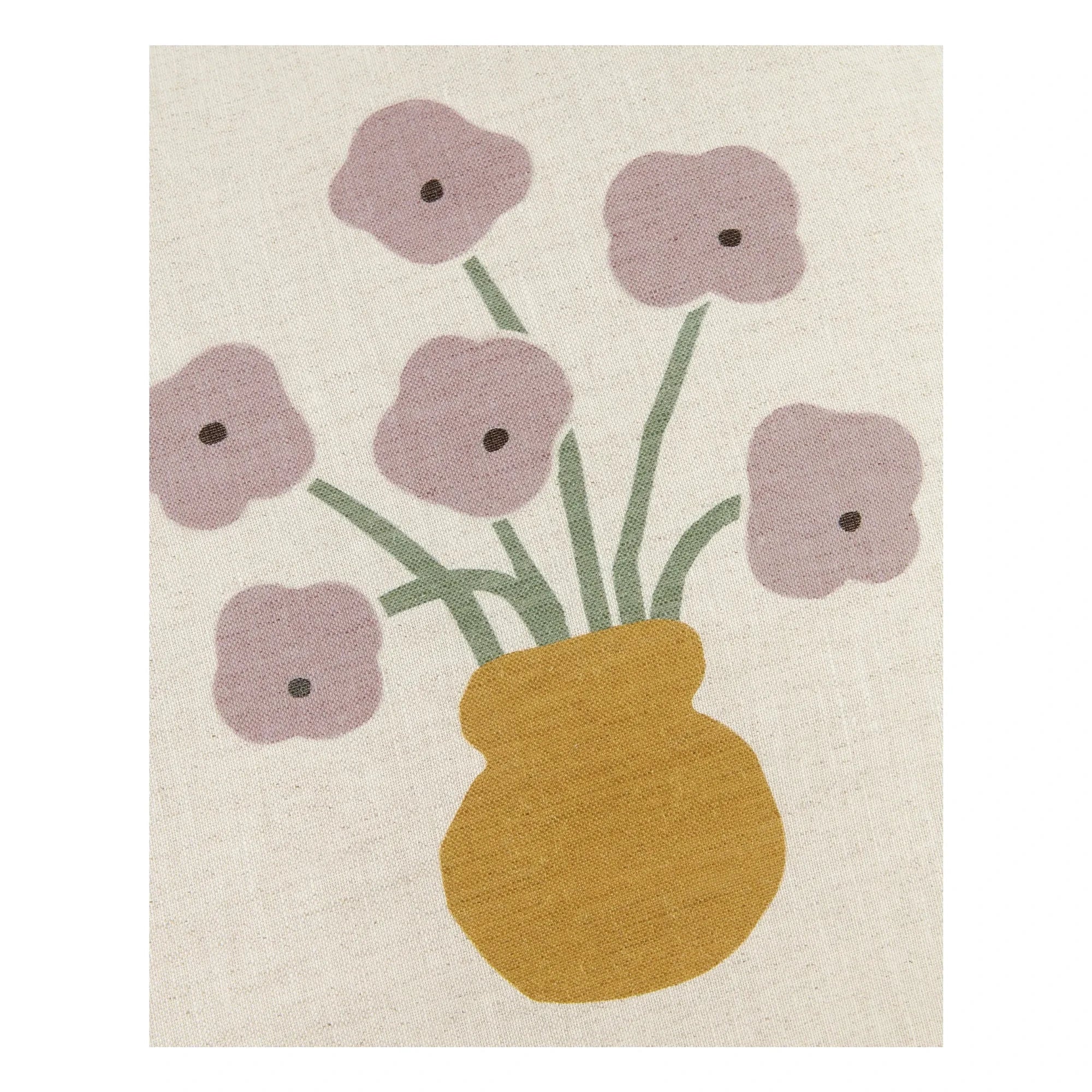 Nobodinoz - Fleurs Pillow - French Linen | Lilac