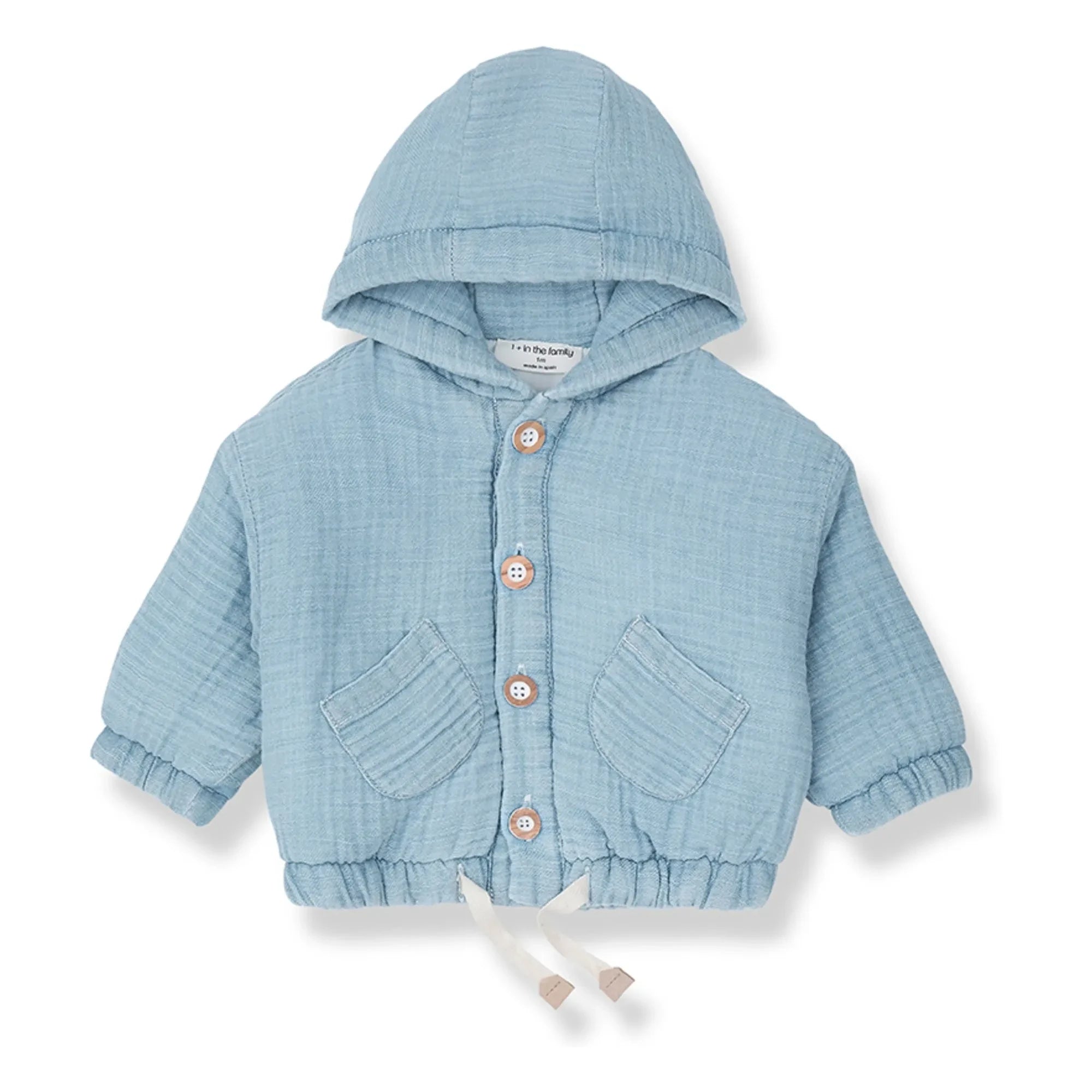 1+ in the family - Imbros Denim Kapüşonlu Ceket | Açık Mavi