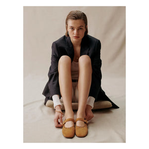 Socque Paris - Ginger Leather Ballet Flats | Camel