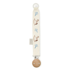 Cam Cam - Vintage Toys Embroidered Pacifier Clip | Beige
