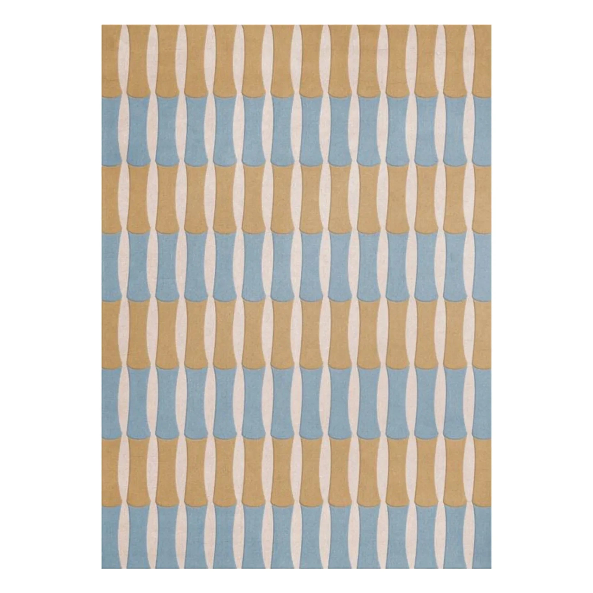 Layered - Bamboo Forest Wool Rug, Alice Crawley | Blue