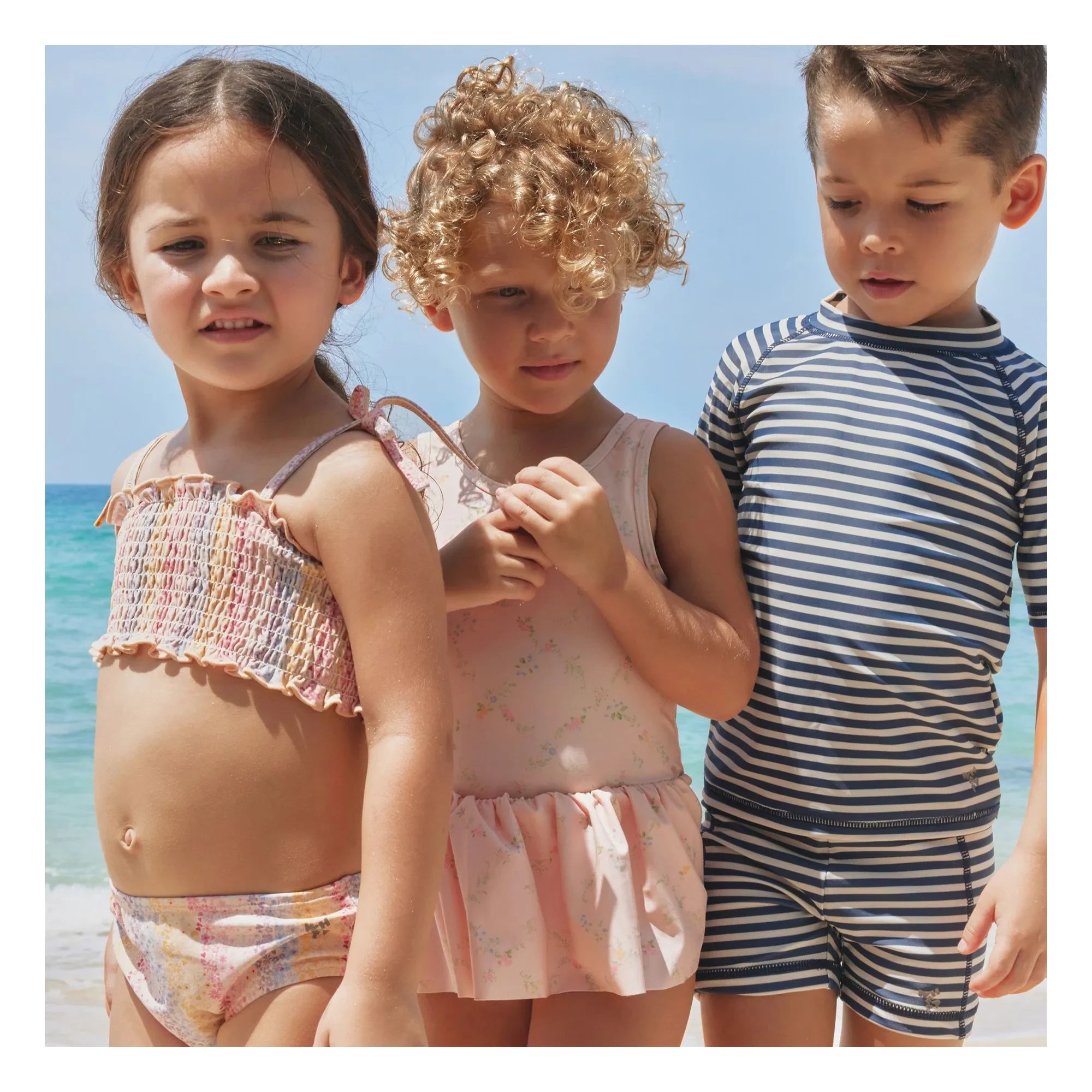 Wheat - Ulrik Print Recycled Fiber Swim Shorts | Dark Blue