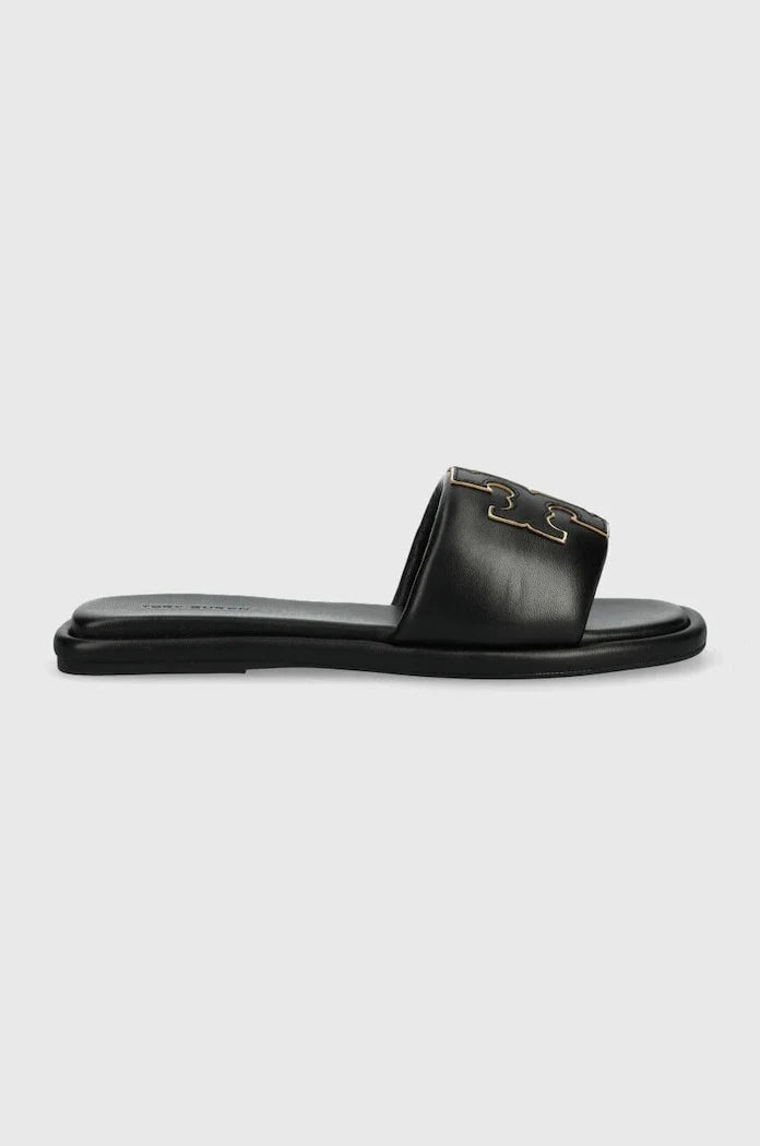 Tory Burch Double T Sport Slide Deri Terlik