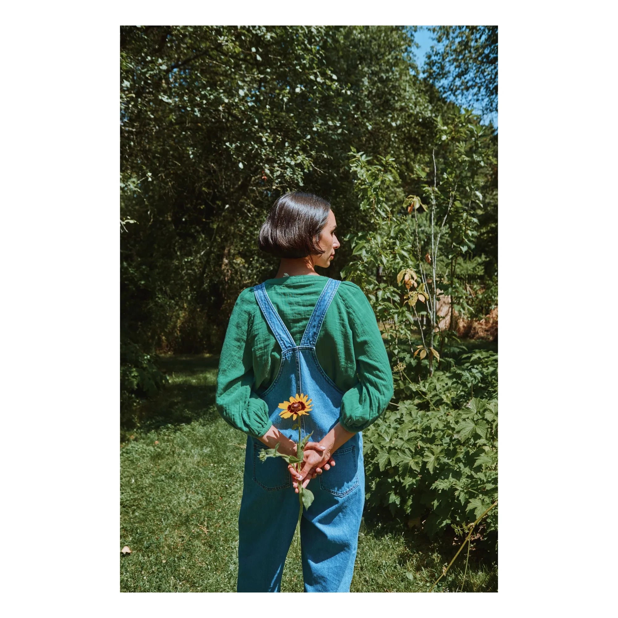Poudre Organic - Evening Primrose Blouse | Forest Green