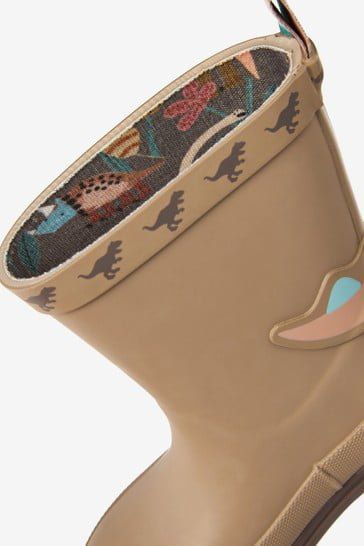 Boy Happy Dinosaur Patterned Rain Boots 
