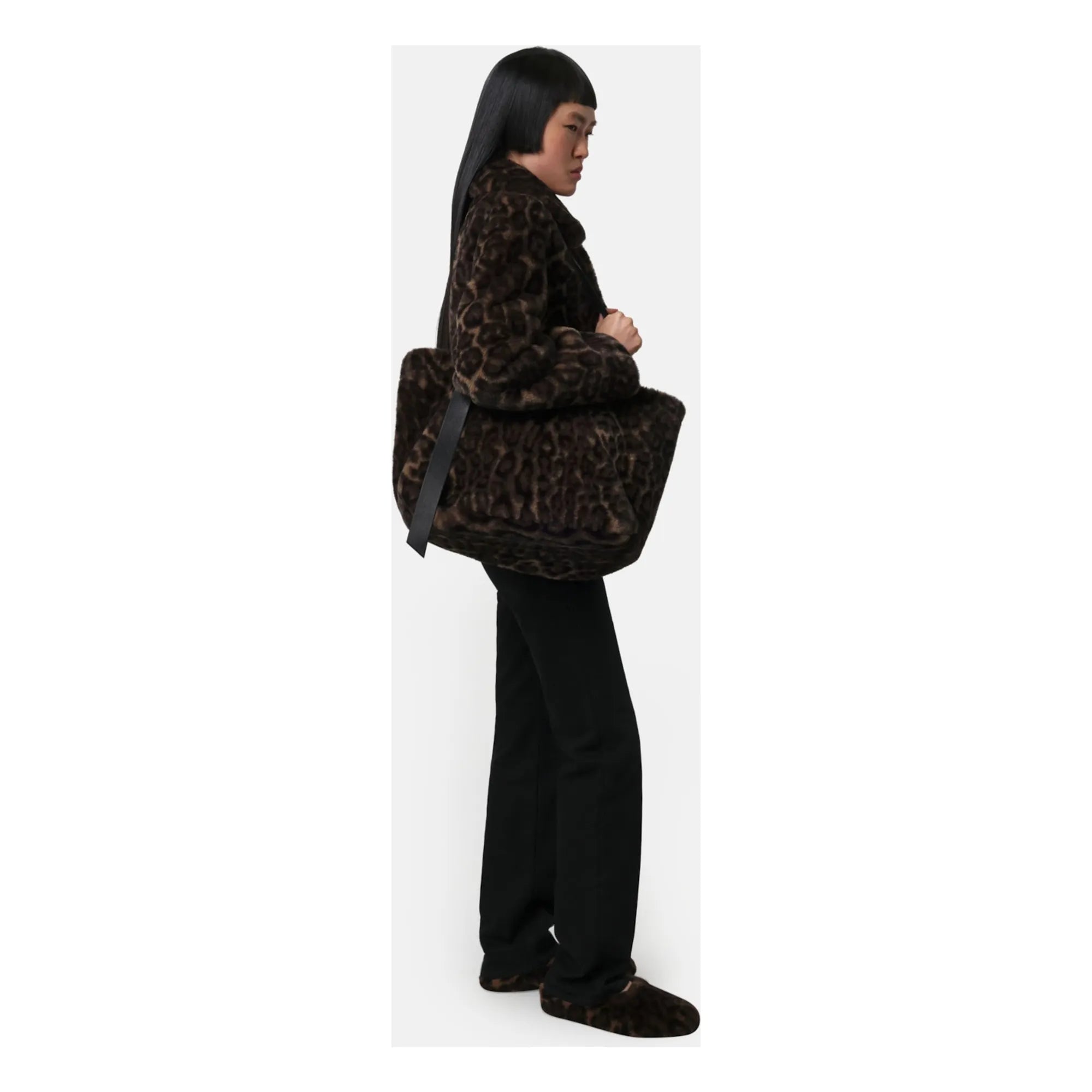 Apparis - Esti Leopard Bag Made from Recycled Fiber | Brown