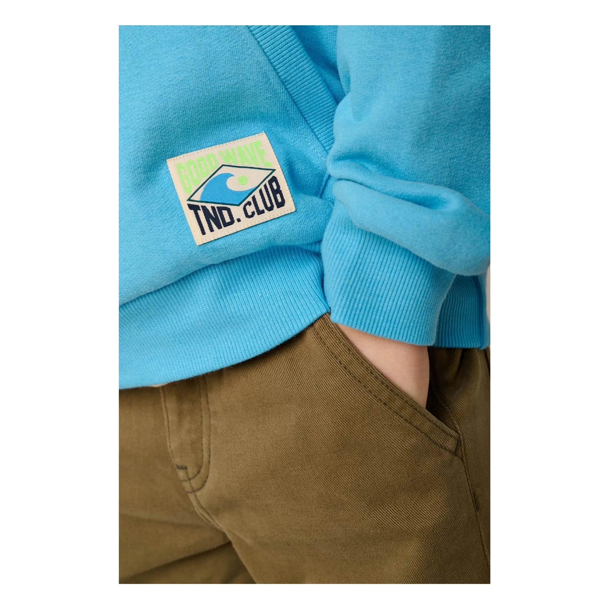 Tumble N'Dry - Salty Organic Cotton Hoodie Sweatshirt | Light Blue