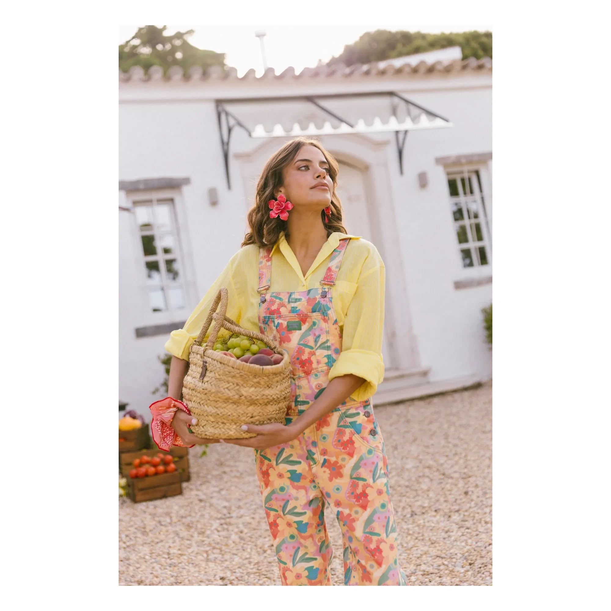 Favorite People - Tuscany Floral Pattern Jumpsuit - Women's Collection | Orange