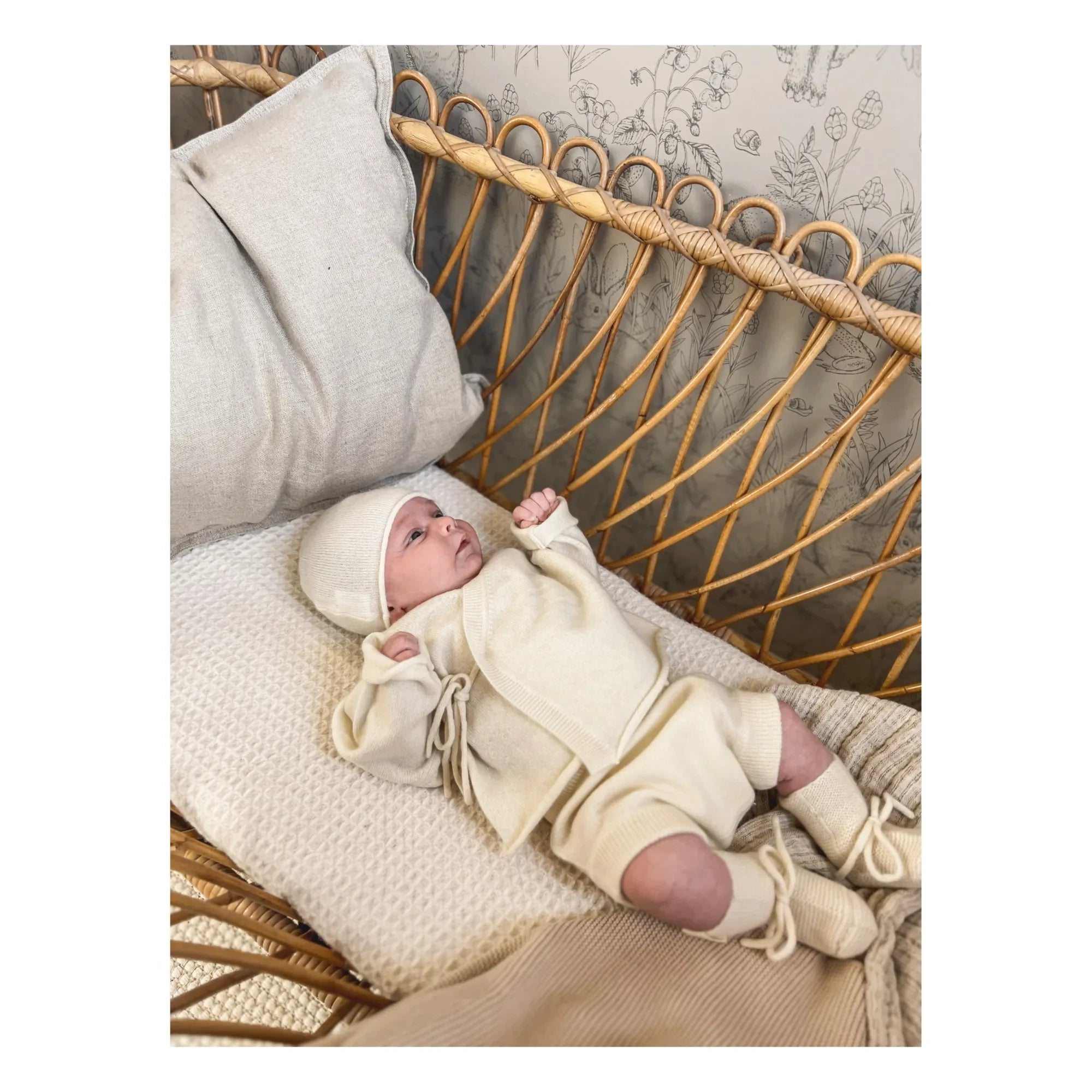 My Little Freckle - Organic Cashmere Bloomer + Wrap Cardigan Set | Ivory
