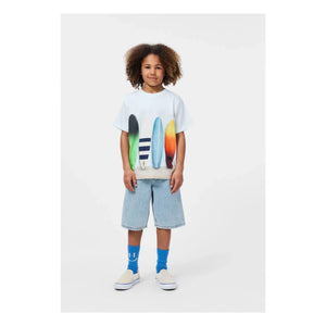 Molo - Riley T-Shirt Surfboards Organic Cotton | Light Blue