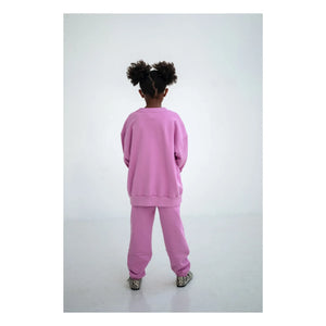 Repose AMS - Oversized Cozydrop Oiseaux Organic Cotton Sweatshirt | Pink