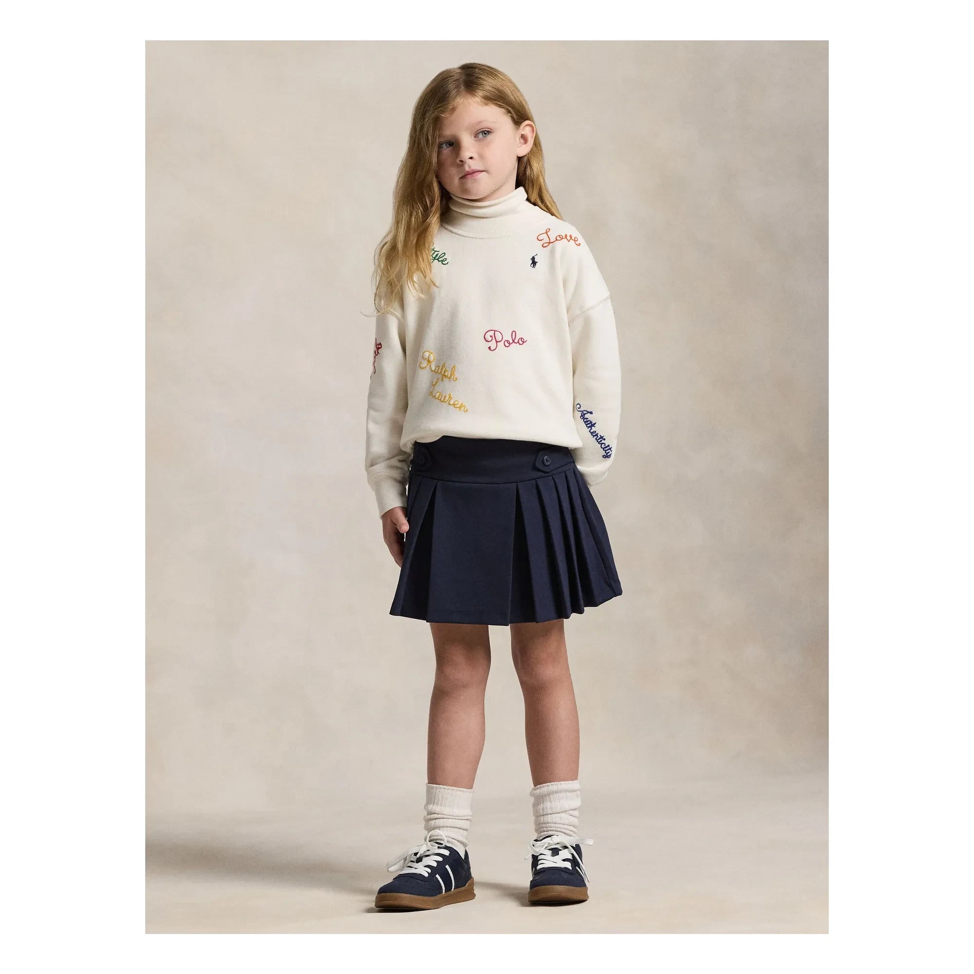 Ralph Lauren - Pileli etek | Lacivert