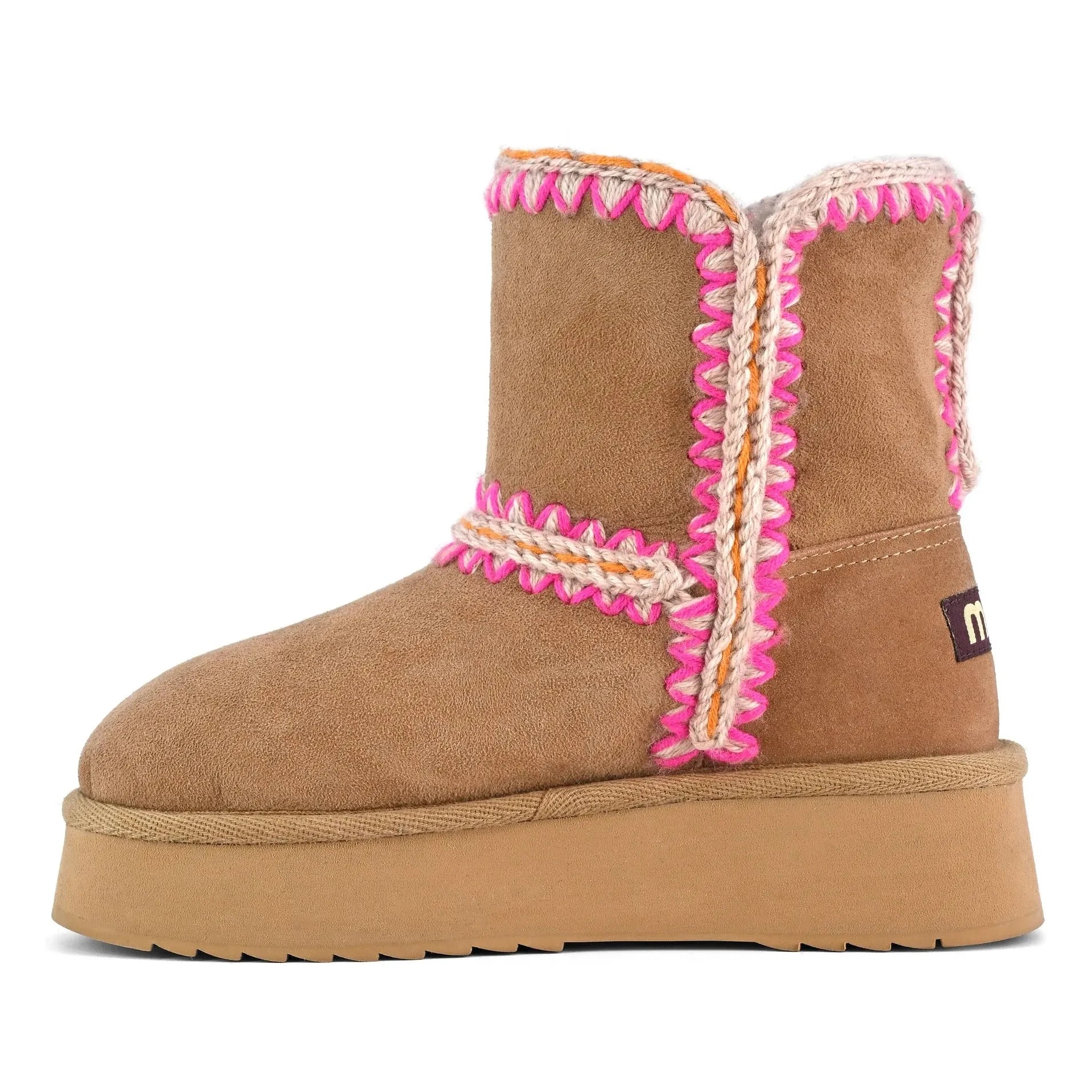 Mou - Norfolk Pompom Boots Sweden | Pink