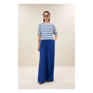 By Bar - Marinière Neva Organic Cotton T-shirt | Azure Blue