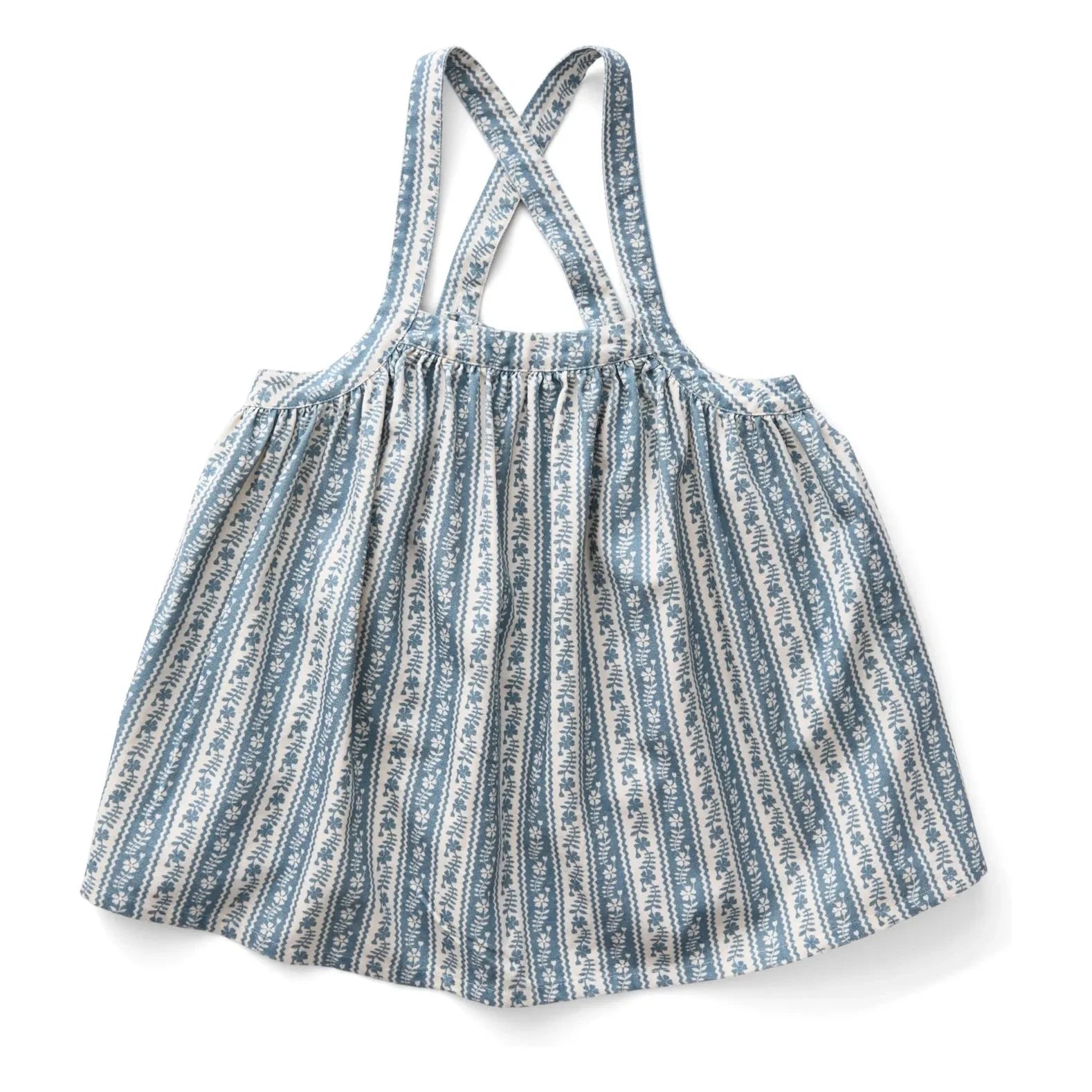 Soor Ploom - Eloise Striped Organic Cotton Apron Dress | Ecru