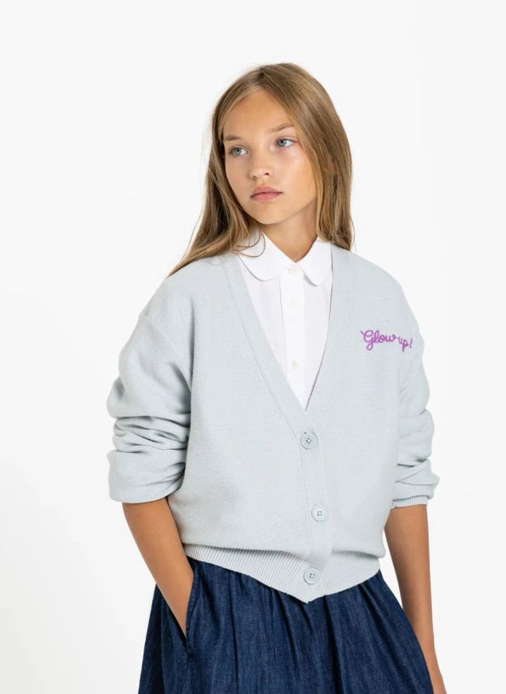 Smallable Kid - Alvi Glow Up Wool Cardigan | Light Blue