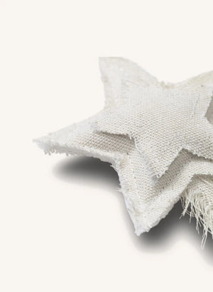 Ferm Living - Vela Star cotton tree ornaments - Set of 4 | White