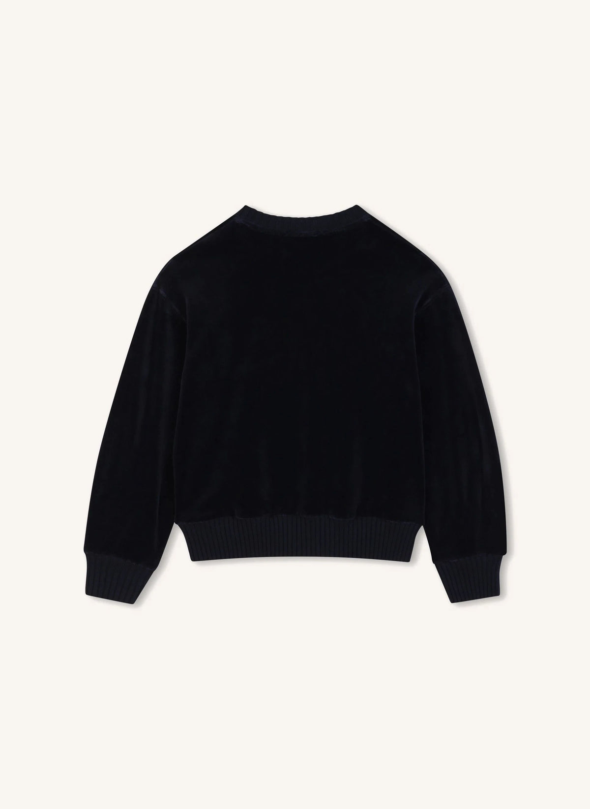 Chloé - Chloé Organik Pamuk Kadife Sweatshirt | Koyu Mavi