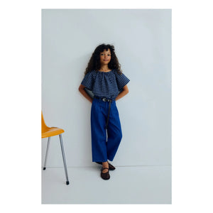 the new society - Blouse Jasmine Checkered | Dark Blue