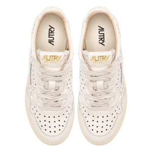 Autry - Medalist Low Openwork Leather Sneakers | Cream