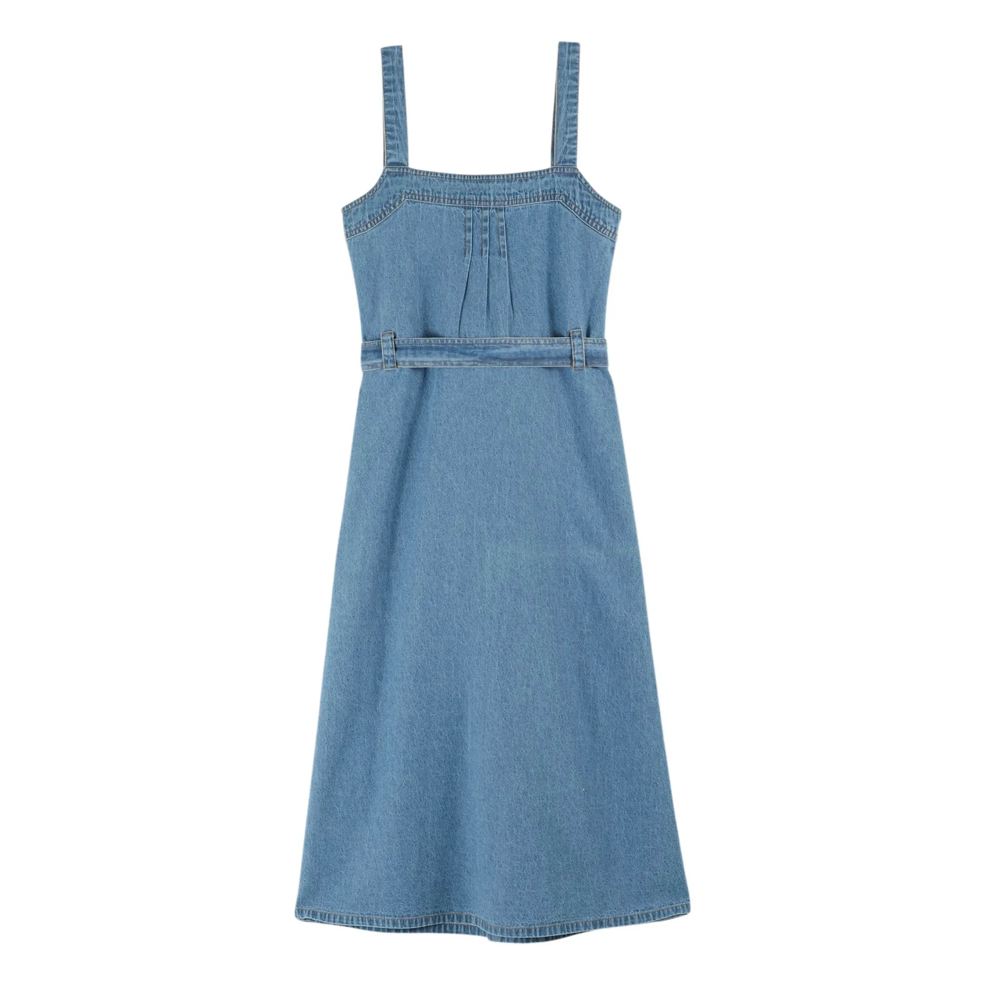 Emile et Ida - Denim Cotton Dress | Blue