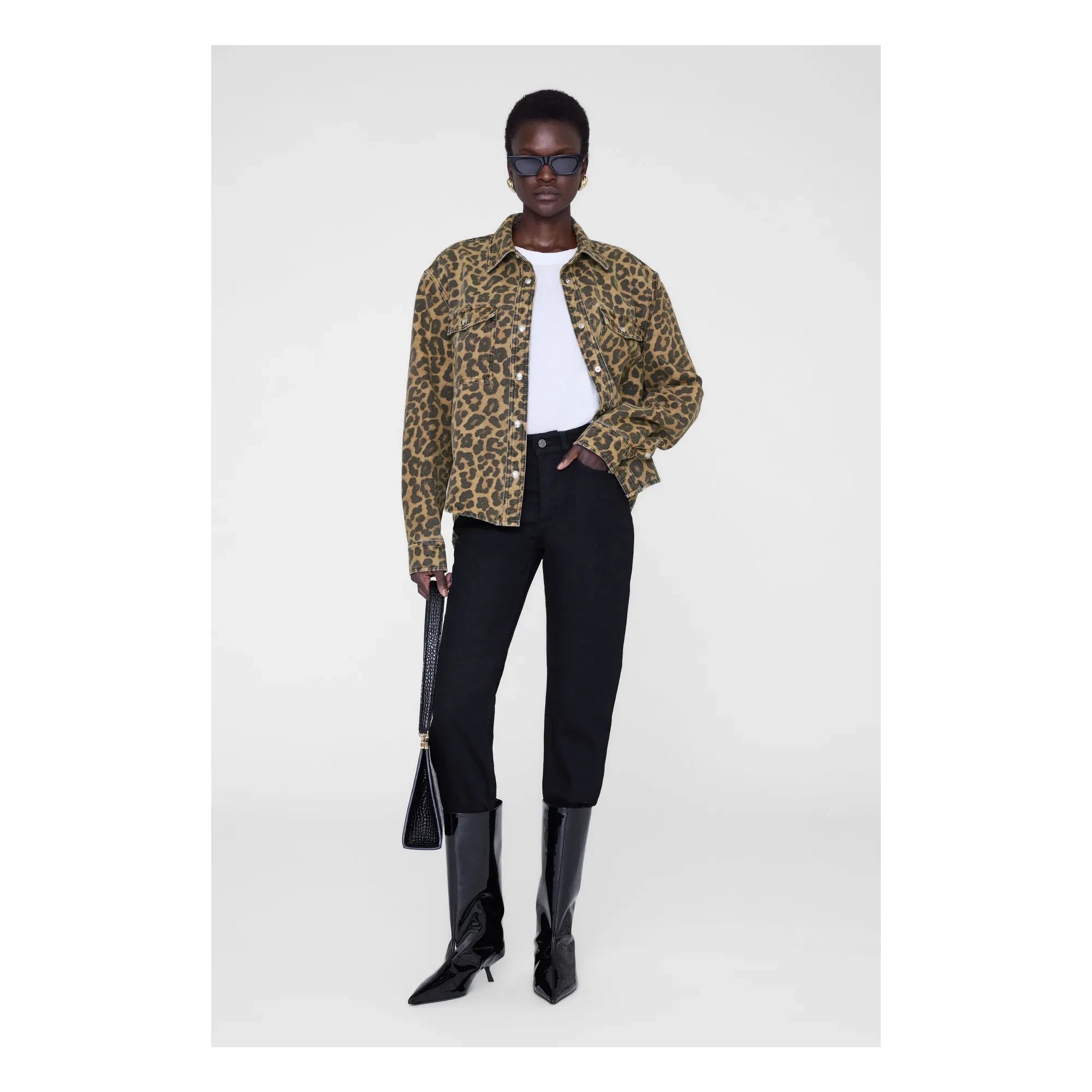 Anine Bing - Paxton Leopard Shirt | Brown