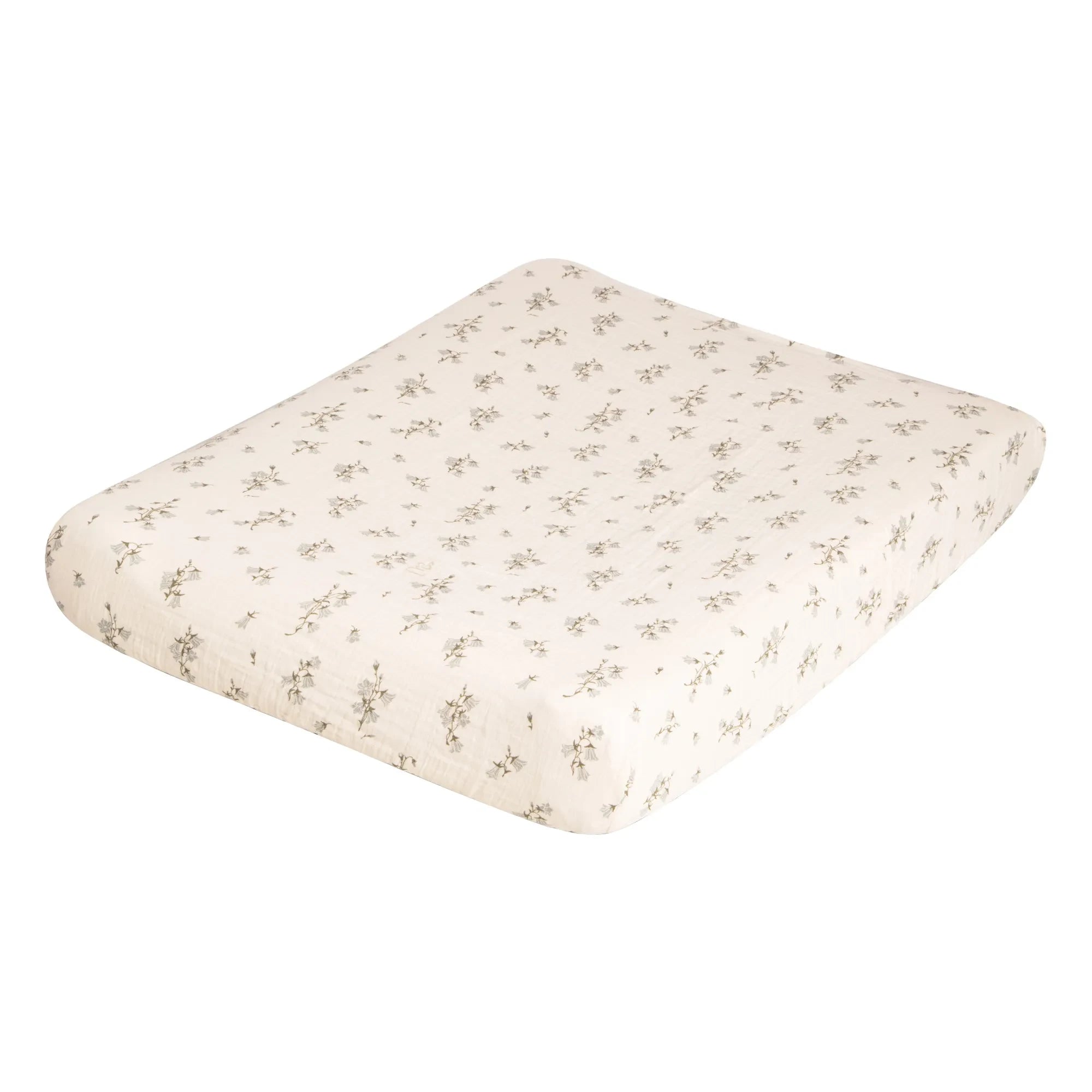 garbo&friends - Bluebell Cotton Muslin Changing Pad Cover | Cream