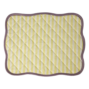 Rice - Striped Quilted American Tableware | Yellow