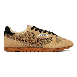Autry - Windspin Low Leopard Suede Sneakers | Camel
