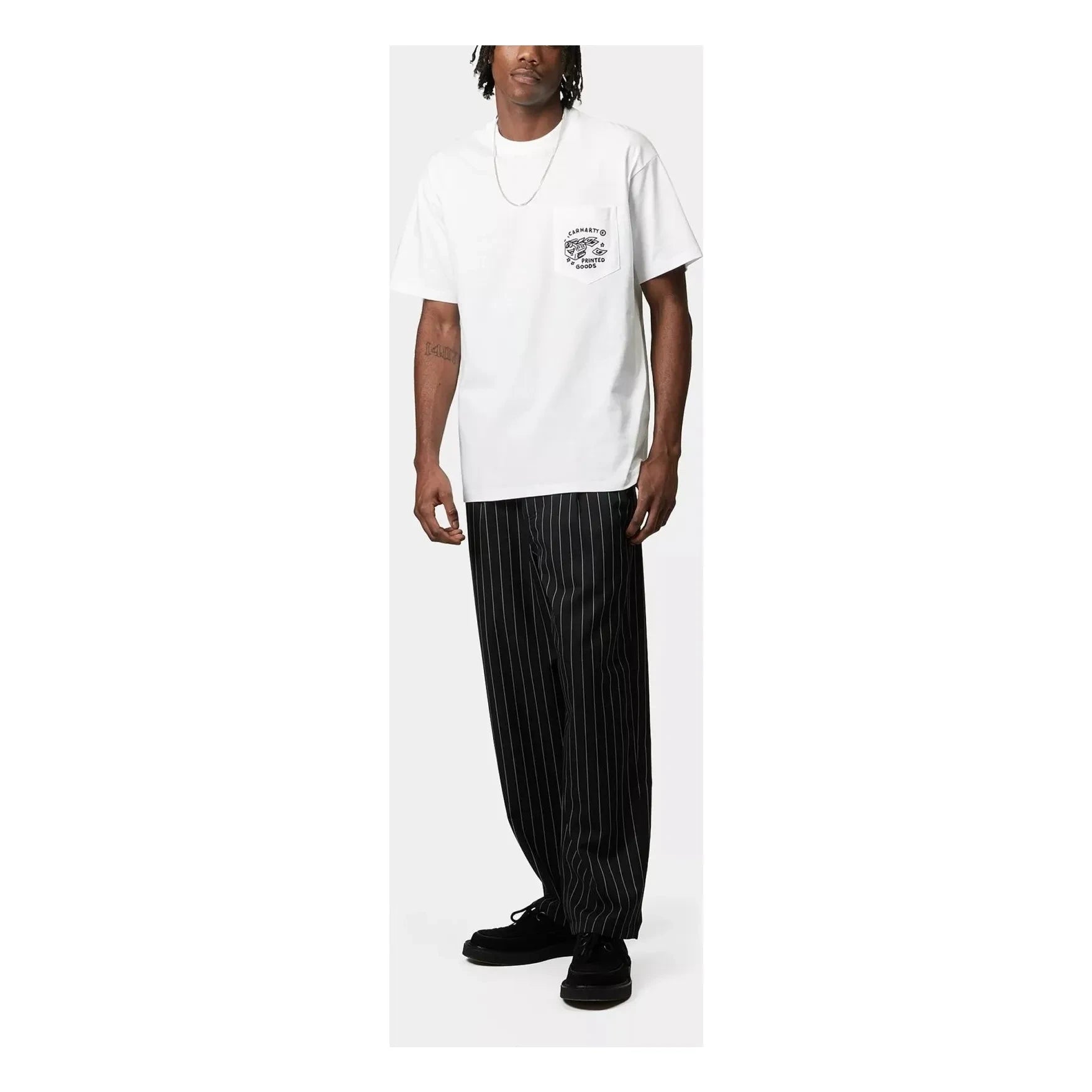 Carhartt WIP - Fragments Cep Detaylı Organik Pamuk Tişört | Beyaz