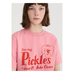Bobo Choses - The Dog Pickles Organic Cotton T-Shirt | Pink