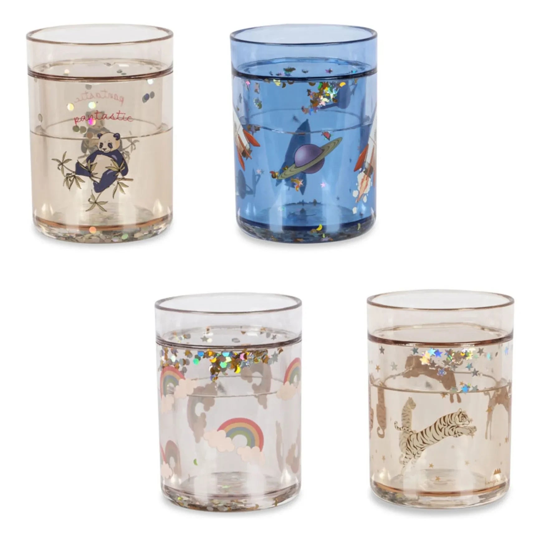 Konges Sløjd - Glitter cups - Set of 4 | Blue