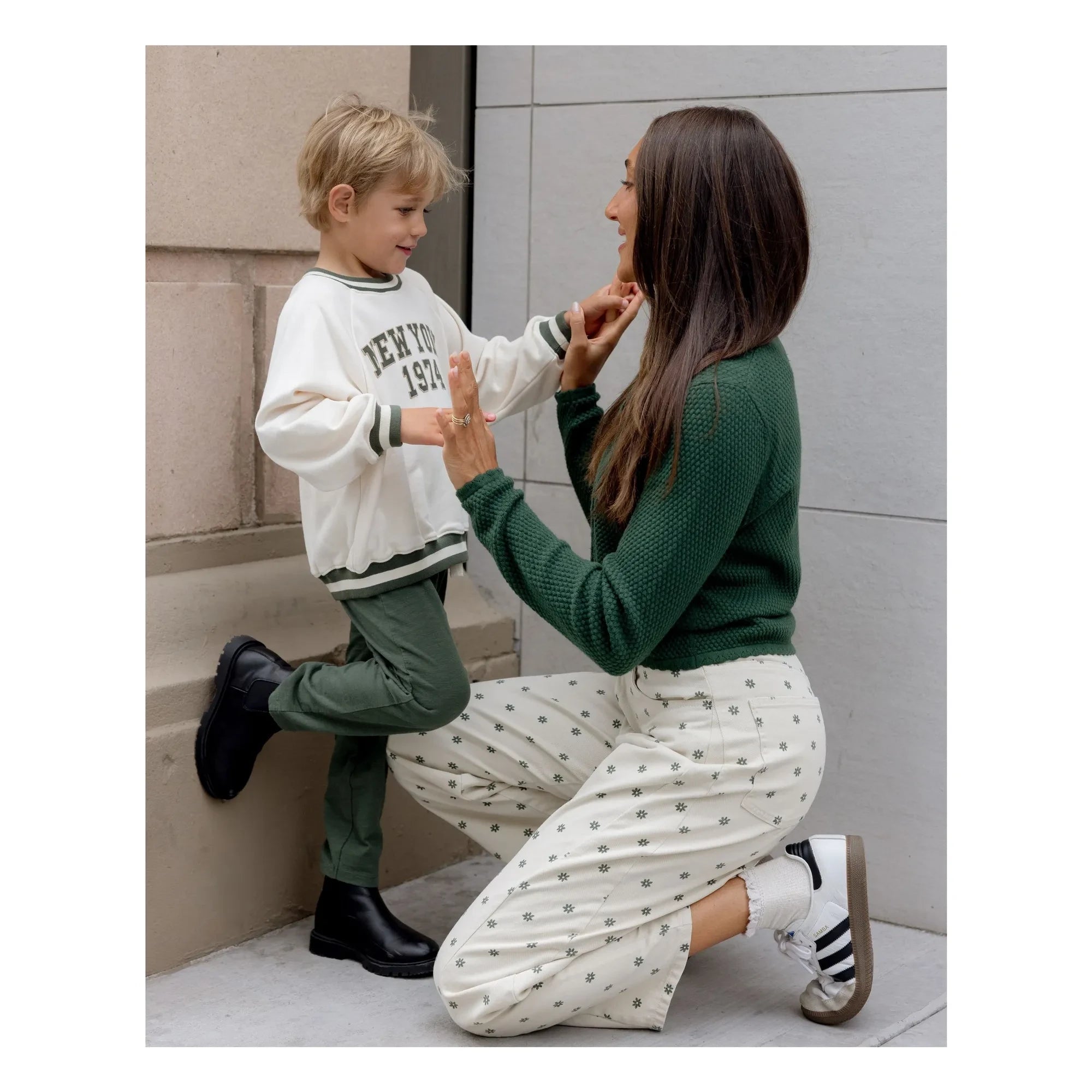 Rylee + Cru - Raglan Sweat New York Mini | Ivory