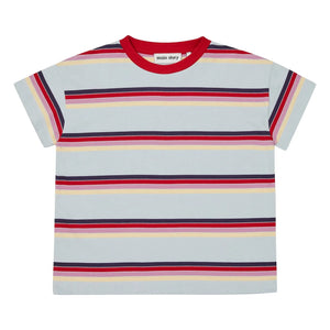 Main Story - Loose-fitting striped organic cotton T-shirt | Pale blue