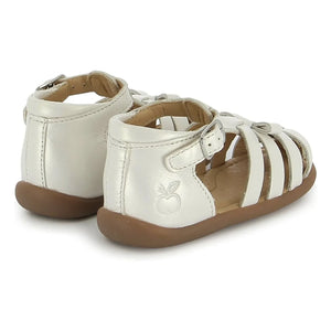 Pom d'Api - Knotted Metallic Sandals | White