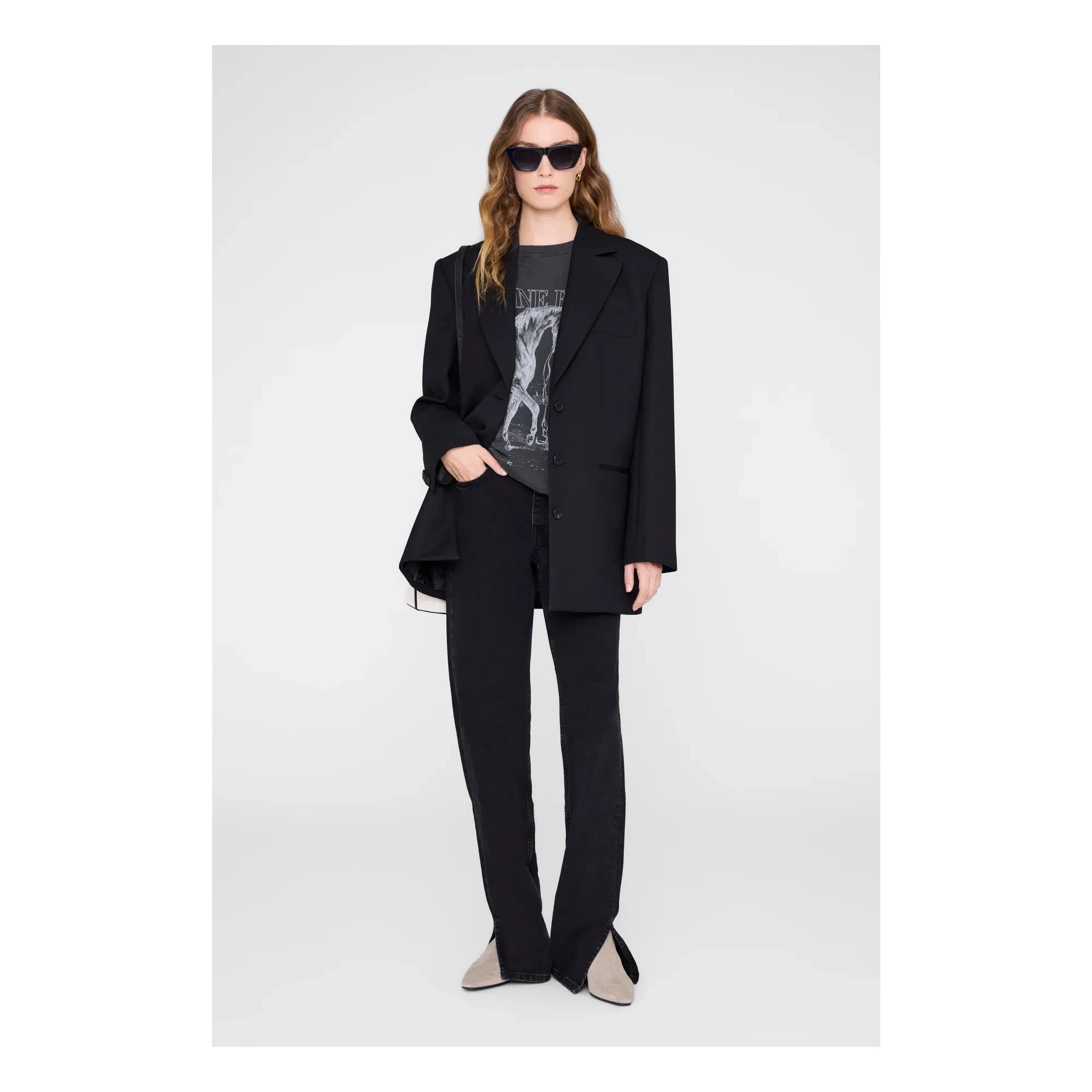 Anine Bing - Lili Horse T-Shirt | Black