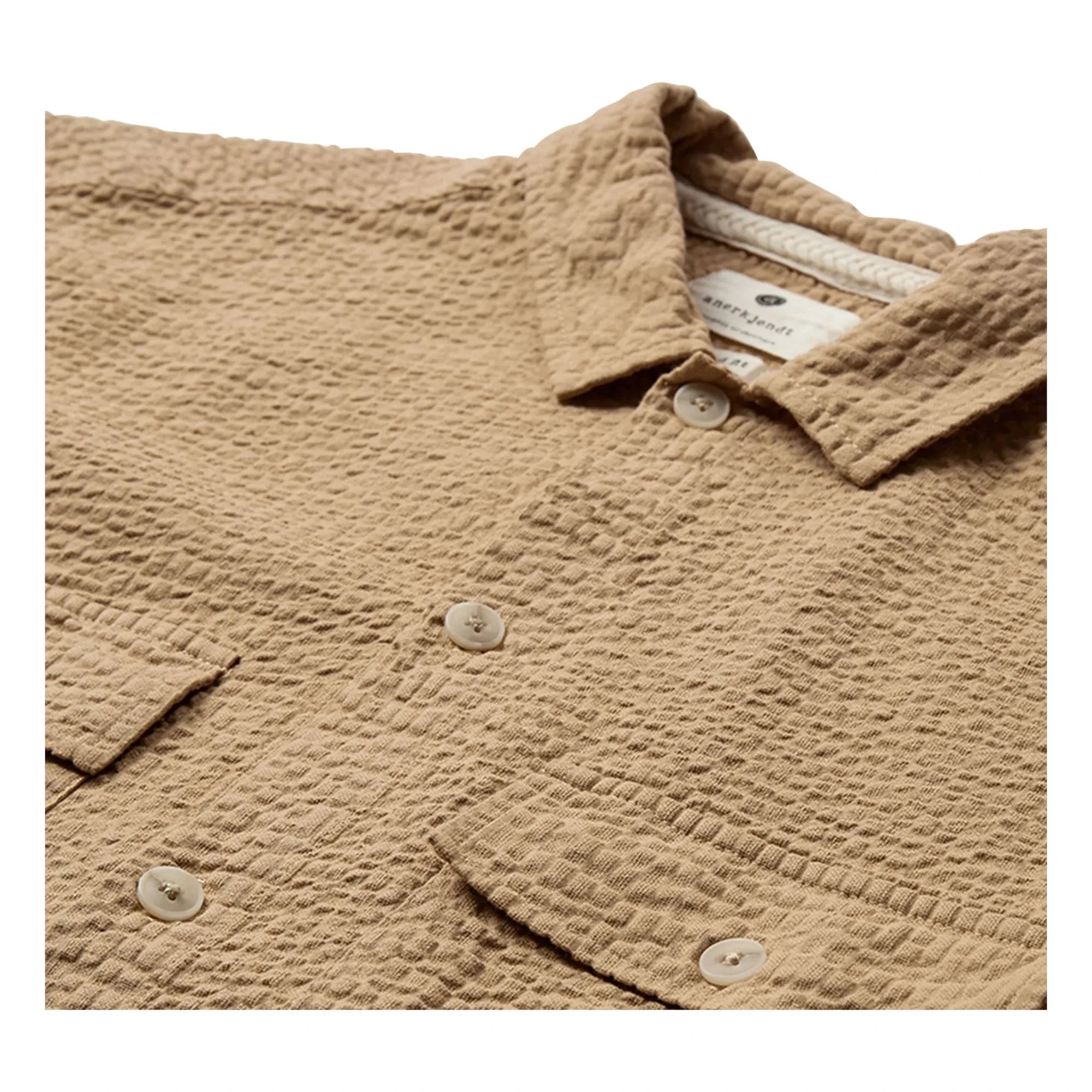 Anerkjendt - Akotto Seersucker Shirt | Beige
