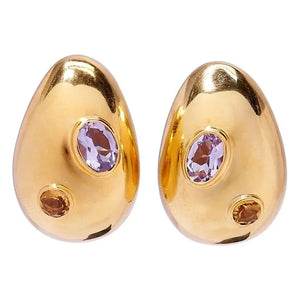 Lizzie Fortunato - Mini Harp Earrings | Gold