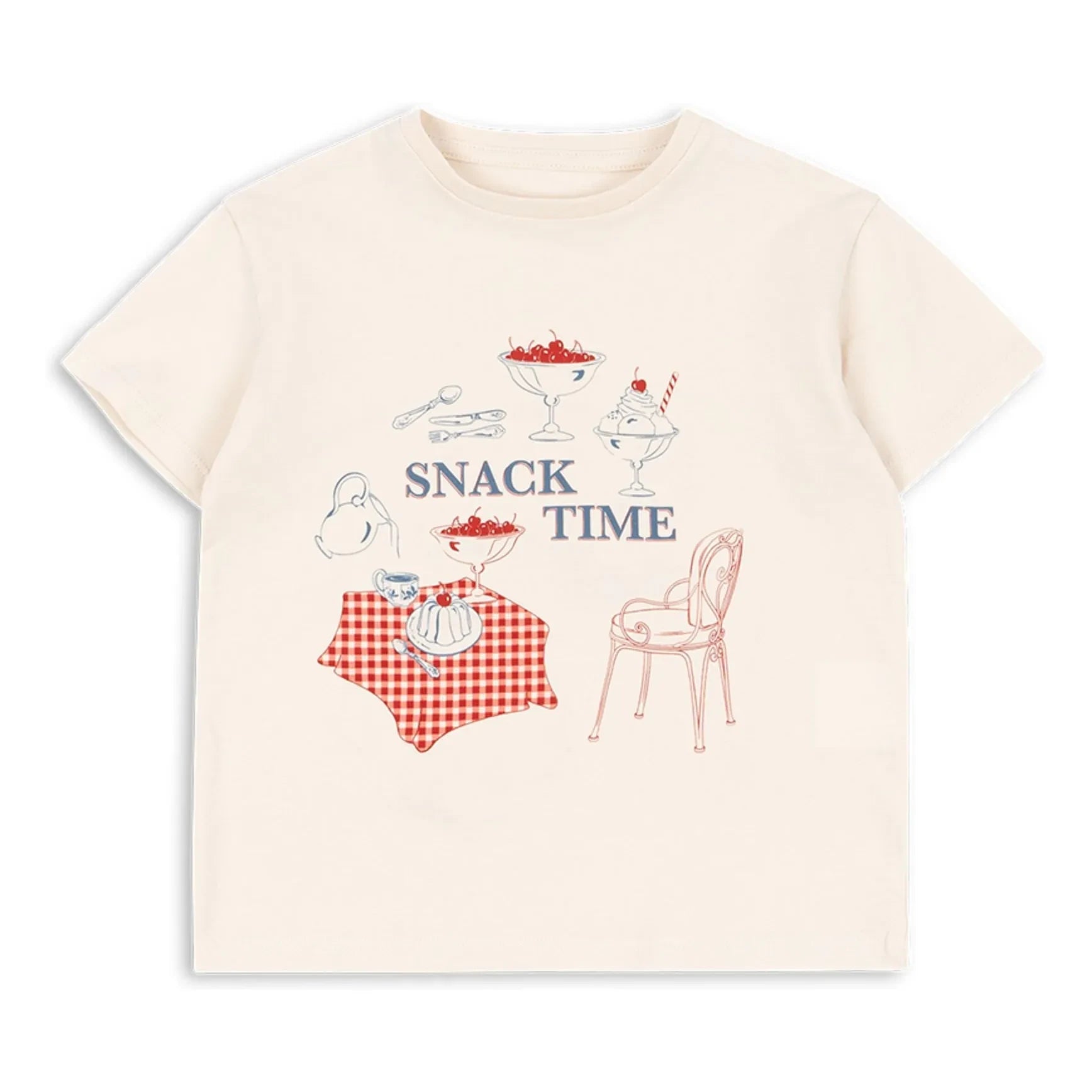 Konges Sløjd - Famo Snack Time Organic Cotton T-Shirt | Cream