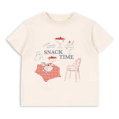Konges Sløjd - Famo Snack Time Organic Cotton T-Shirt | Cream