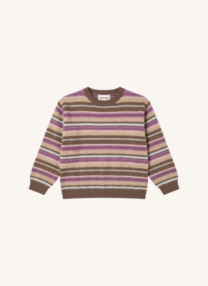 Smallable Kid - Shelly Striped Wool Sweater | Pink