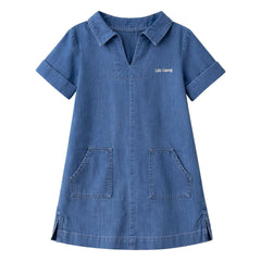 Lililotte - Romane Dress Tencel Organic Cotton | Denim blue