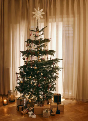 Broste Copenhagen - Glass Curved Christmas Ornaments - Set of 3 | White