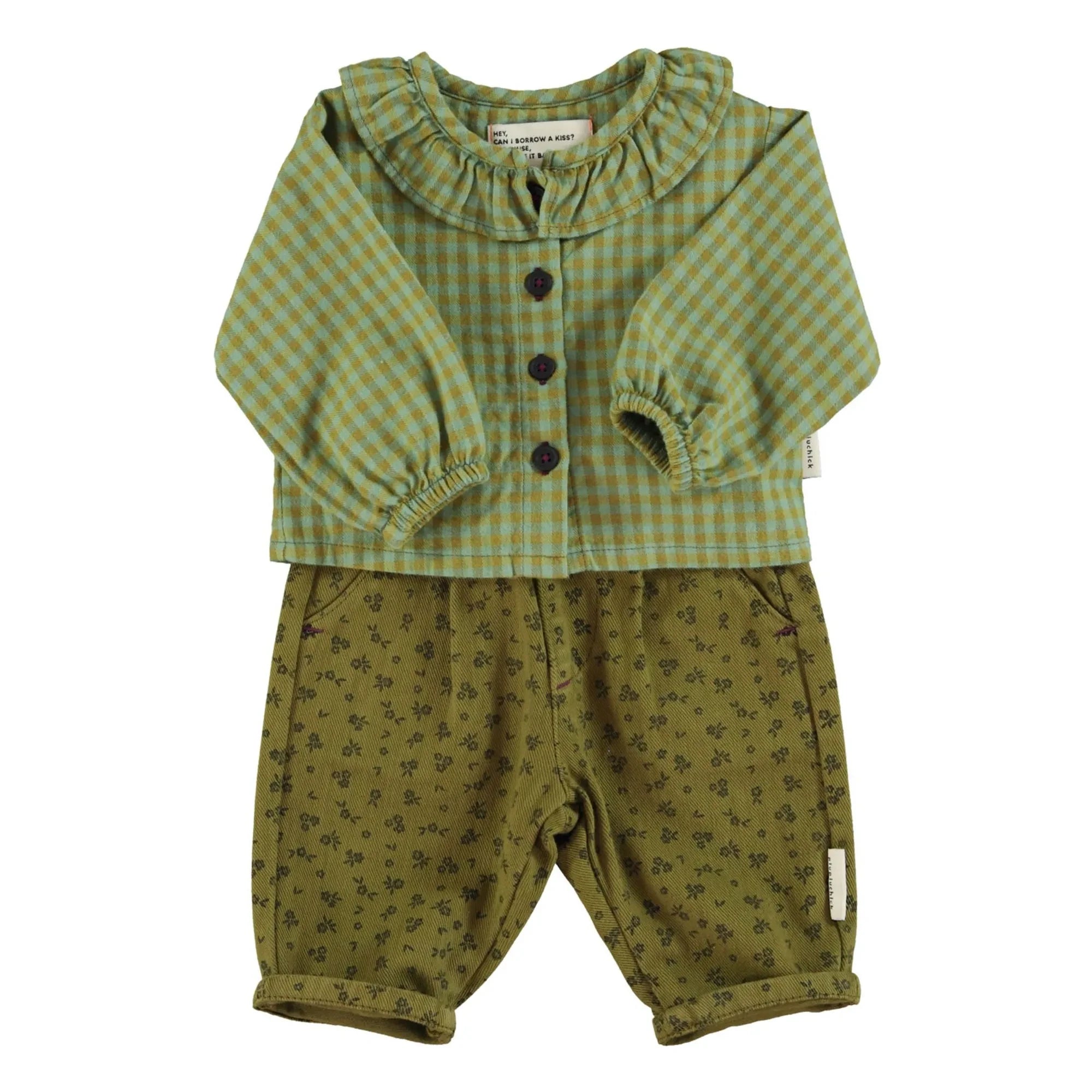 Piupiuchick - Floral Patterned Pants | Olive
