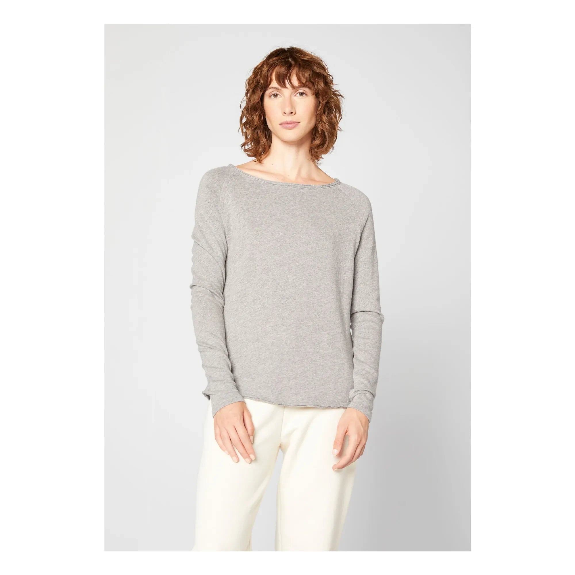 American Vintage - Long Sleeve Boat Neck T-Shirt Sonoma | Heather Gray