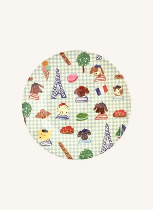 Rice - Paris Melamine Plate | Blue