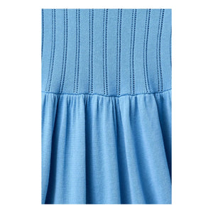 Copenhagen Colors - Pointelle Organic Cotton Mesh Dress | Azure Blue