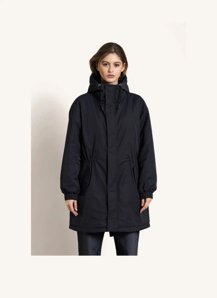 Smallable Woman - Zebra Geri Dönüştürülmüş Elyaf Astarlı Parka | Siyah