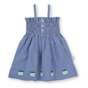 Goldie + Ace - Gingham Gathered Dress | Blue