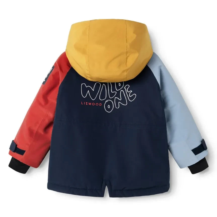 Liewood - Kalle Colorblock Ski Jacket Made from Recycled Fibers | Navy